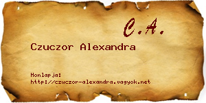 Czuczor Alexandra névjegykártya
